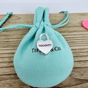 Tiffany & Co Naughty Nice Lock Charm Pendant Silver